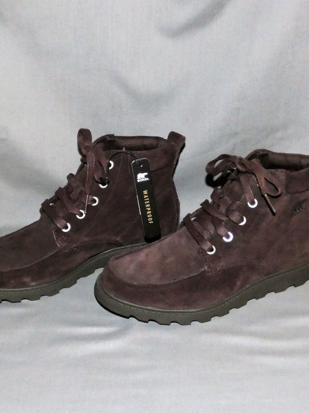 NEW Sorel Brown Suede Waterproof Lace Up Boots Youth size 5 - Picture 3 of 10